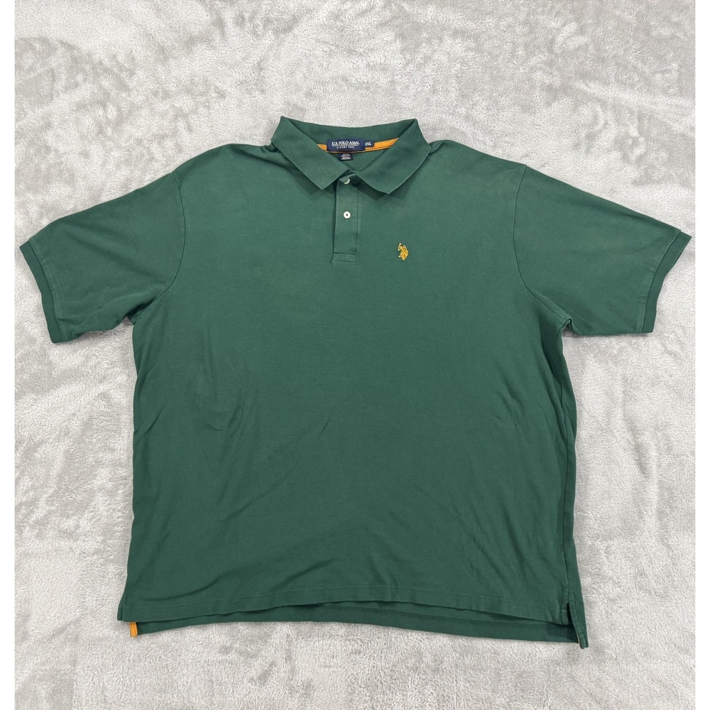 US Polo Assn Shirt Mens 3XL Green LUX Luxury Feel Logo Casual‎ Soft Comfortable